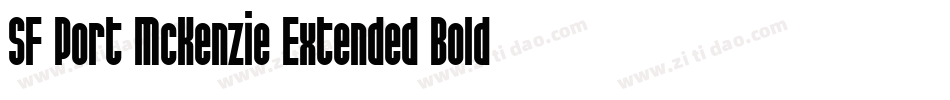 SF Port McKenzie Extended Bold Italic字体转换